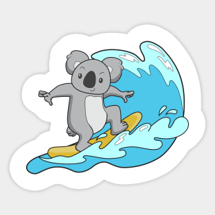 kawaii surfing koala Sticker